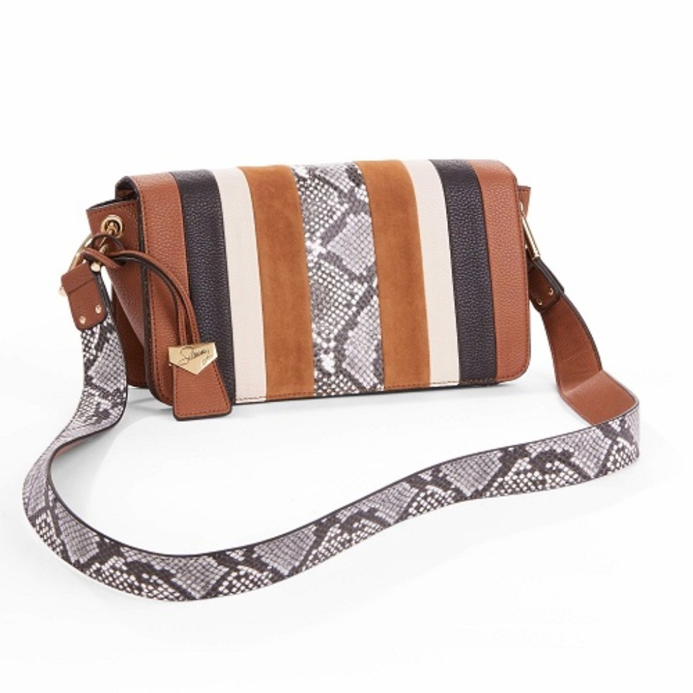 Sammy Aubrey Crossbody Shoulder Strap Cognac Multii-Color HandBag New w/Tags